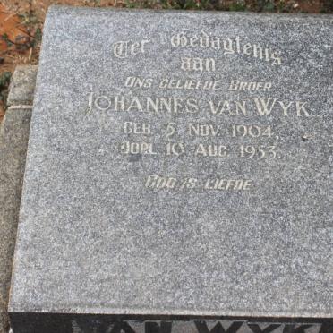 WYK Johannes, van 1904-1953