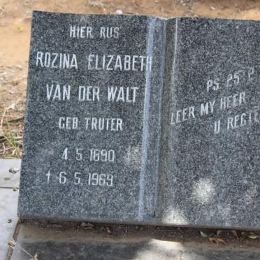 WALT Rozina Elizabeth, van der nee TRUTER 1890-1969