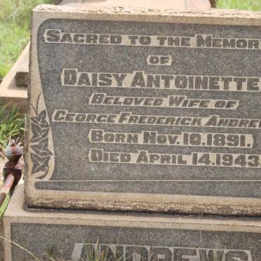 ANDREWS Daisy Antoinette 1891-1943