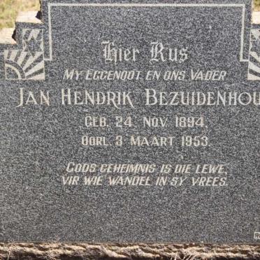 BEZUIDENHOUT Jan Hendrik 1894-1953