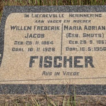 FISCHER Willem Frederik Jacob 1854-1928 &amp; Maria Adriana SMUTS 1867-1956