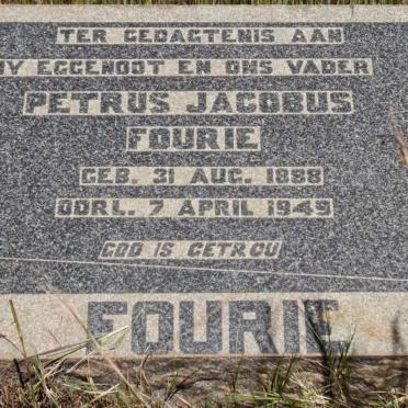 FOURIE Petrus Jacobus 1888-1949
