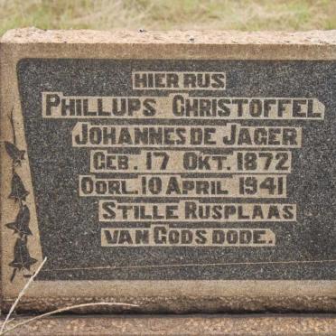 JAGER Phillups Christoffel Johannes, de 1872-1941