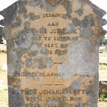 JOUBERT Susie  -1891 :: JOUBERT Esther Johanna  -1882