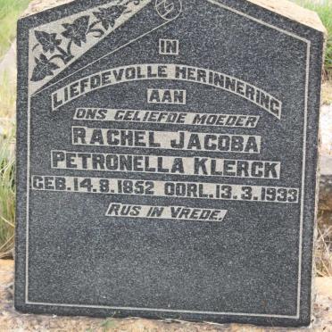 KLERCK Rachel Jacoba Petronella 1852-1933