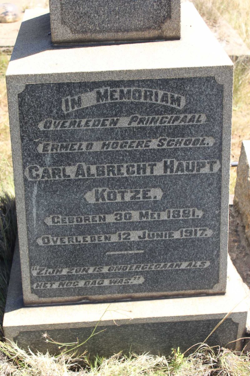 KOTZE Carl Albrecht Haupt 1881-1917 :: BECKERLING Louis Alexander 1908-1978 &amp; Dana Azile KOTZE 1911-1984