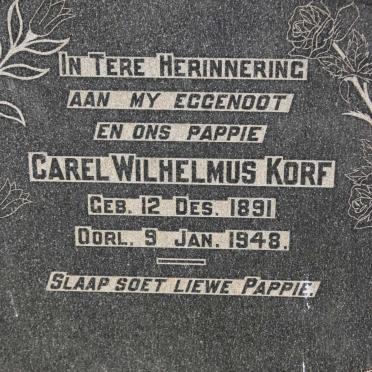 KORF Carel Wilhelmus 1891-1948
