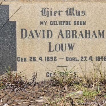 LOUW David Abraham 1896-1946