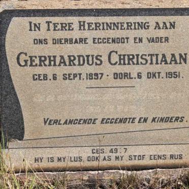 ? Gerhardus Christiaan 1897-1951