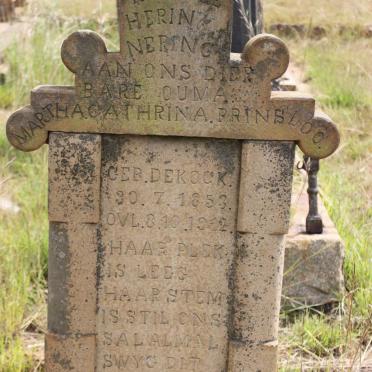 PRINSLOO Martha Cathrina nee DE KOCK 1853-1942