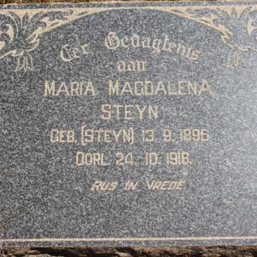 STEYN Maria Magdalena nee STEYN 1896-1918