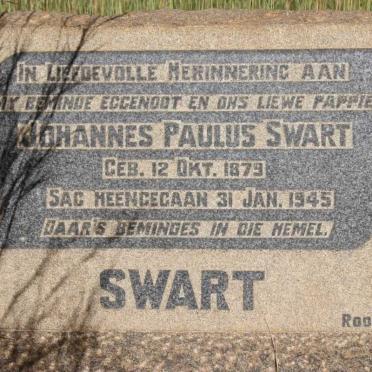 SWART Johannes Paulus 1879-1945