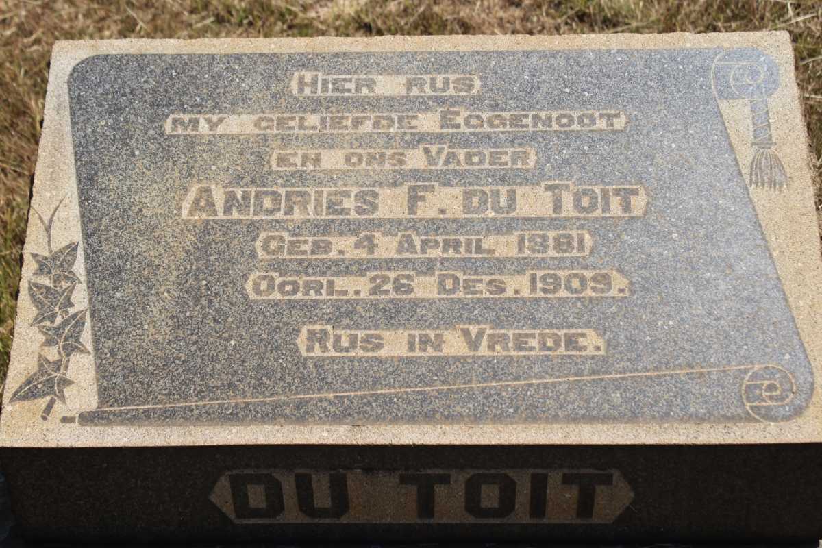 TOIT Andries F., du 1881-1909