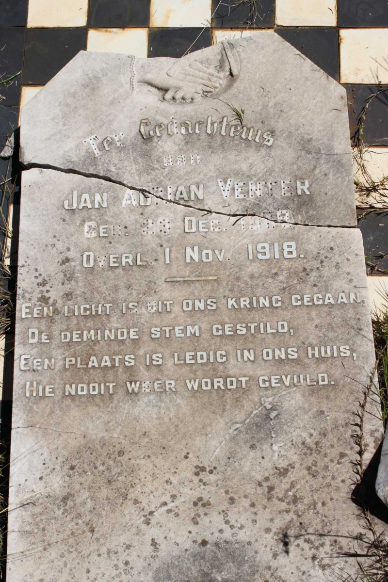 VENTER Jan Adrian 187?-1918