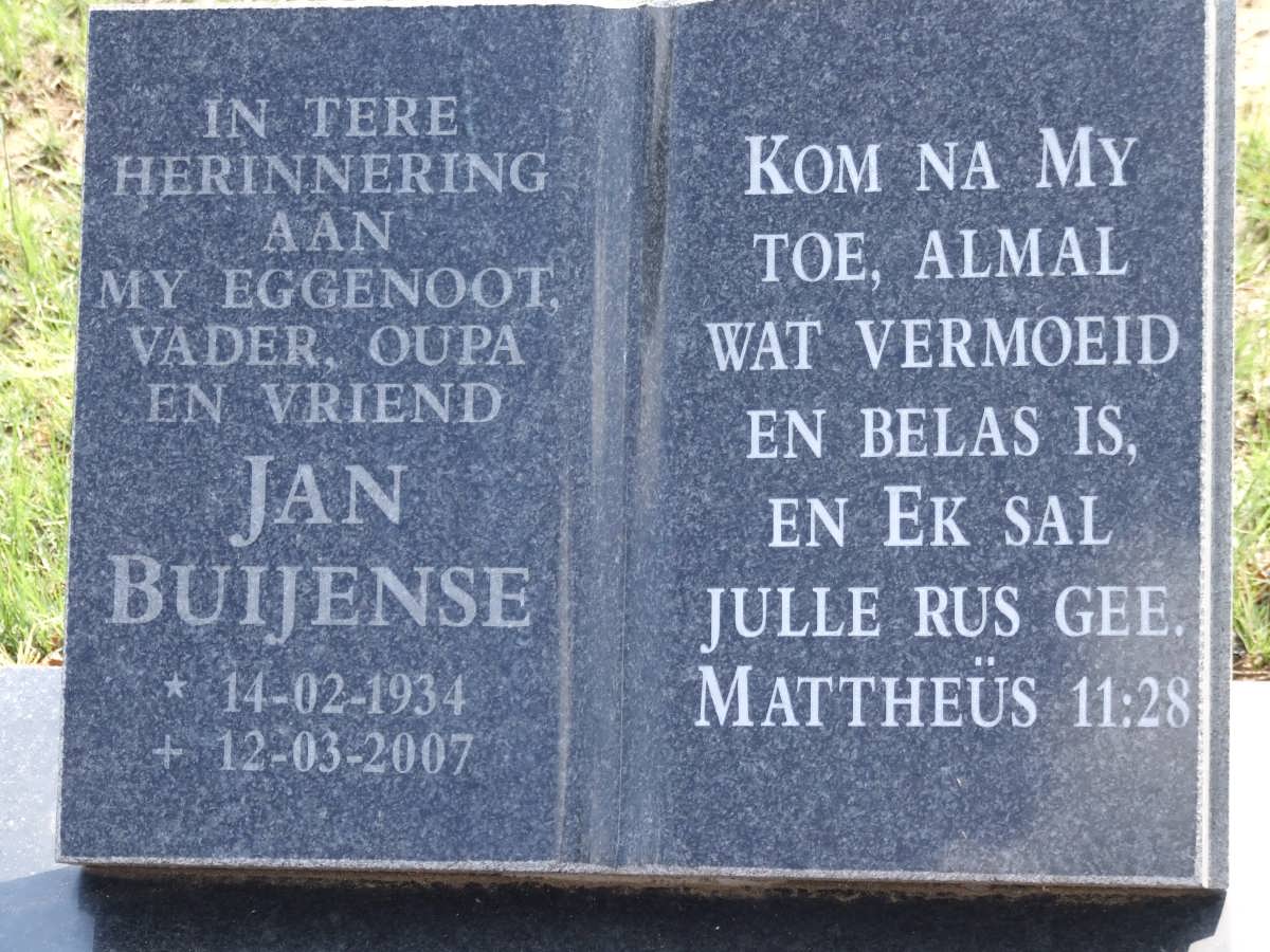 BUIJENSE Jan 1934-2007