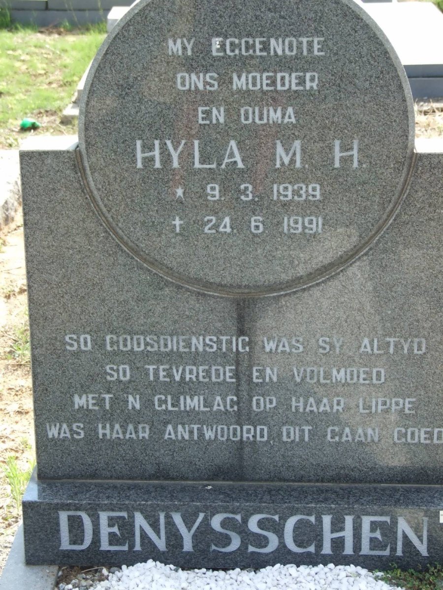 DENYSSCHEN Hyla M.H. 1939-1991