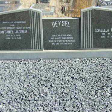 DEYSEL Jan Daniel Jacobus 1925-1989 &amp; Issabella Magrietha 1934-2008