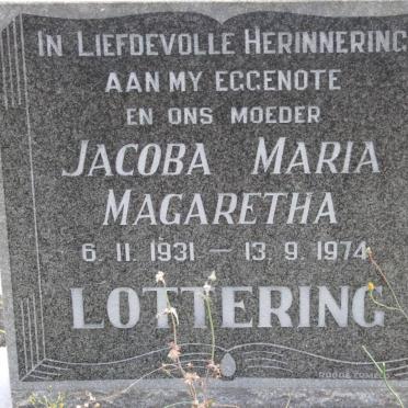 LOTTERING Jacoba Maria Magaretha 1931-1974