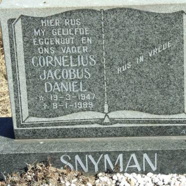 SNYMAN Cornelius Jacobus Daniel 1947-1989