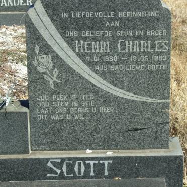 SCOTT Henri Charles 1960-1983