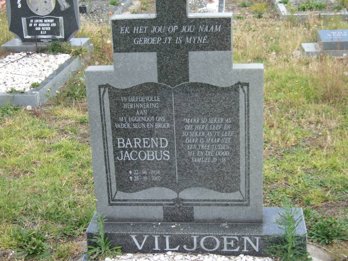 VILJOEN Barend Jacobus 1954-2002