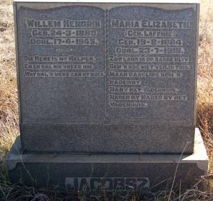 JACOBSZ Willem Hendrik 1880-1945 &amp; Maria Elizabeth LAFFNIE 1884-1916