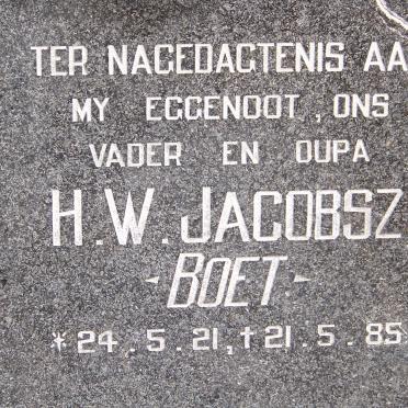 JACOBSZ H.W. 1921-1985