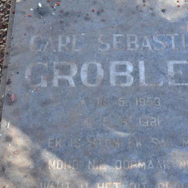 GROBLER Carl Sebastian 1953-1981