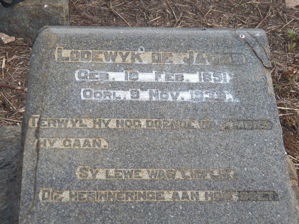 JAGER Lodewyk, de 1891-1939
