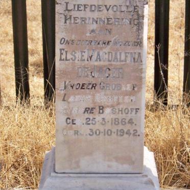 JAGER Elsie Magdalena, de voorheen EKSTEEN voorheen GROBLER nee BOSHOFF 1864-1942