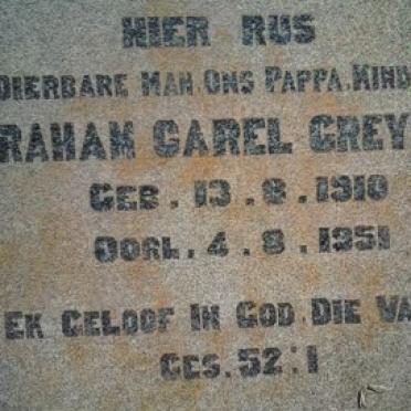 GREYLING Abraham Carel 1910-1951