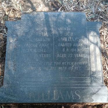 WILLIAMS John -1943 & Grace MARSOM -1942