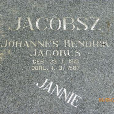 JACOBSZ Johannes Hendrik Jacobus 1919-1987