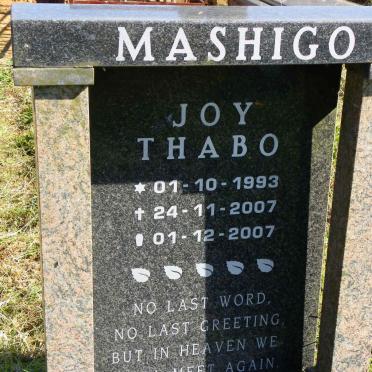 MASHIGO Joy Thabo 1993-2007