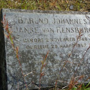 RENSBURG Barend Johannes, Janse van 1948-1957