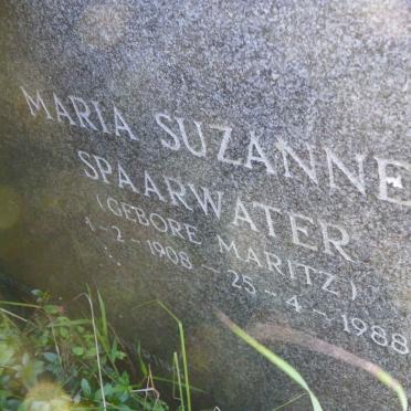 SPAARWATER Maria Suzanne nee MARITZ 1908-1988