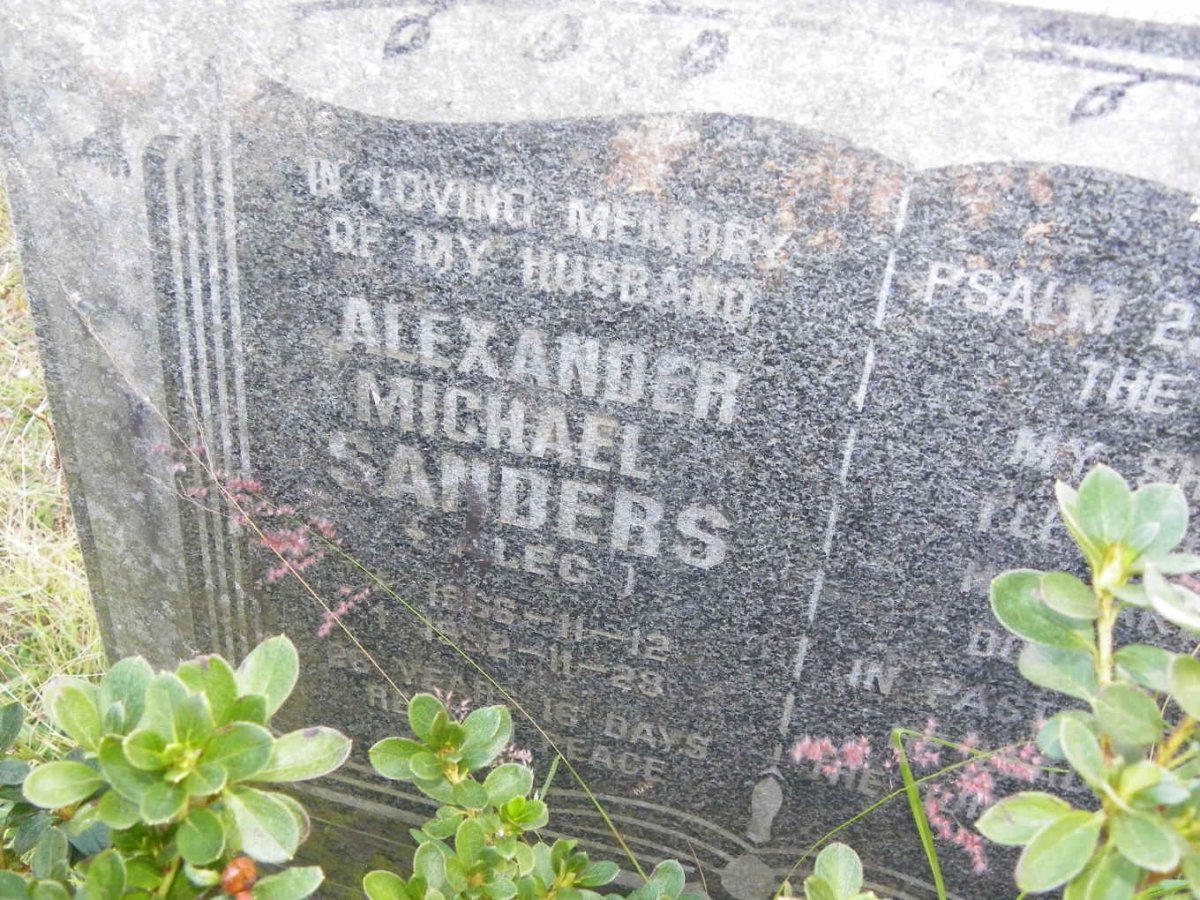 SANDERS Alexander Michael 19?6-1992 _1