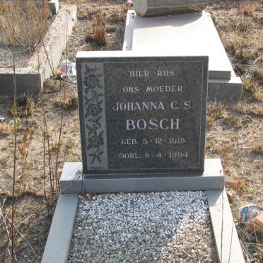 BOSCH Johanna C.S. 1915-1994
