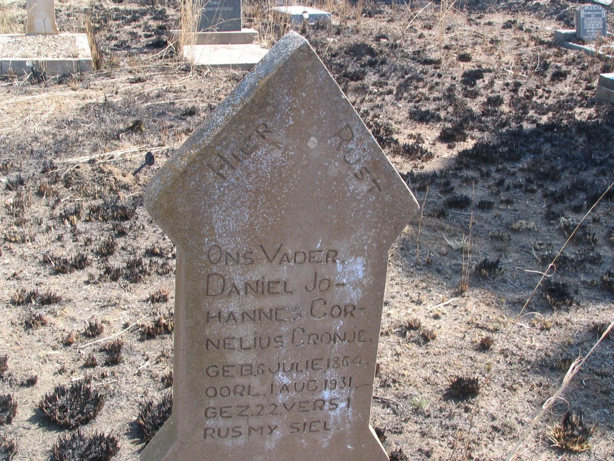 CRONJE Daniel Johannes Cornelius 1864-1931