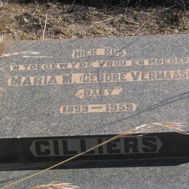 CILLIERS Maria M. nee VERMAAS 1899-1959