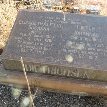 DIETRICHSEN Pieter Johannes 1893-1956 & Elizabeth Aletta Susanna ROODT 1903-1961 1