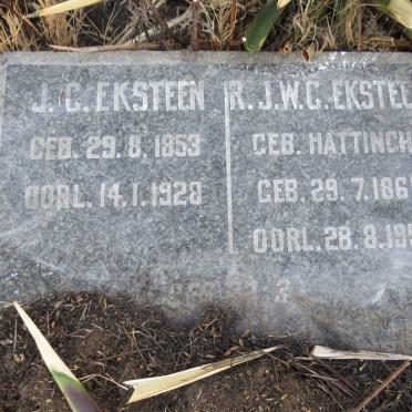 EKSTEEN J.C. 1853-1928 & R.J.W.C. HATTINGH 1861-1959