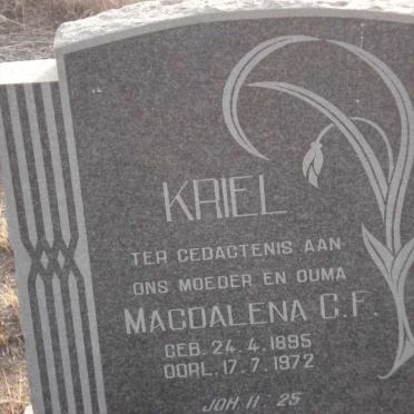 KRIEL Magdalena G.F. 1895-1972