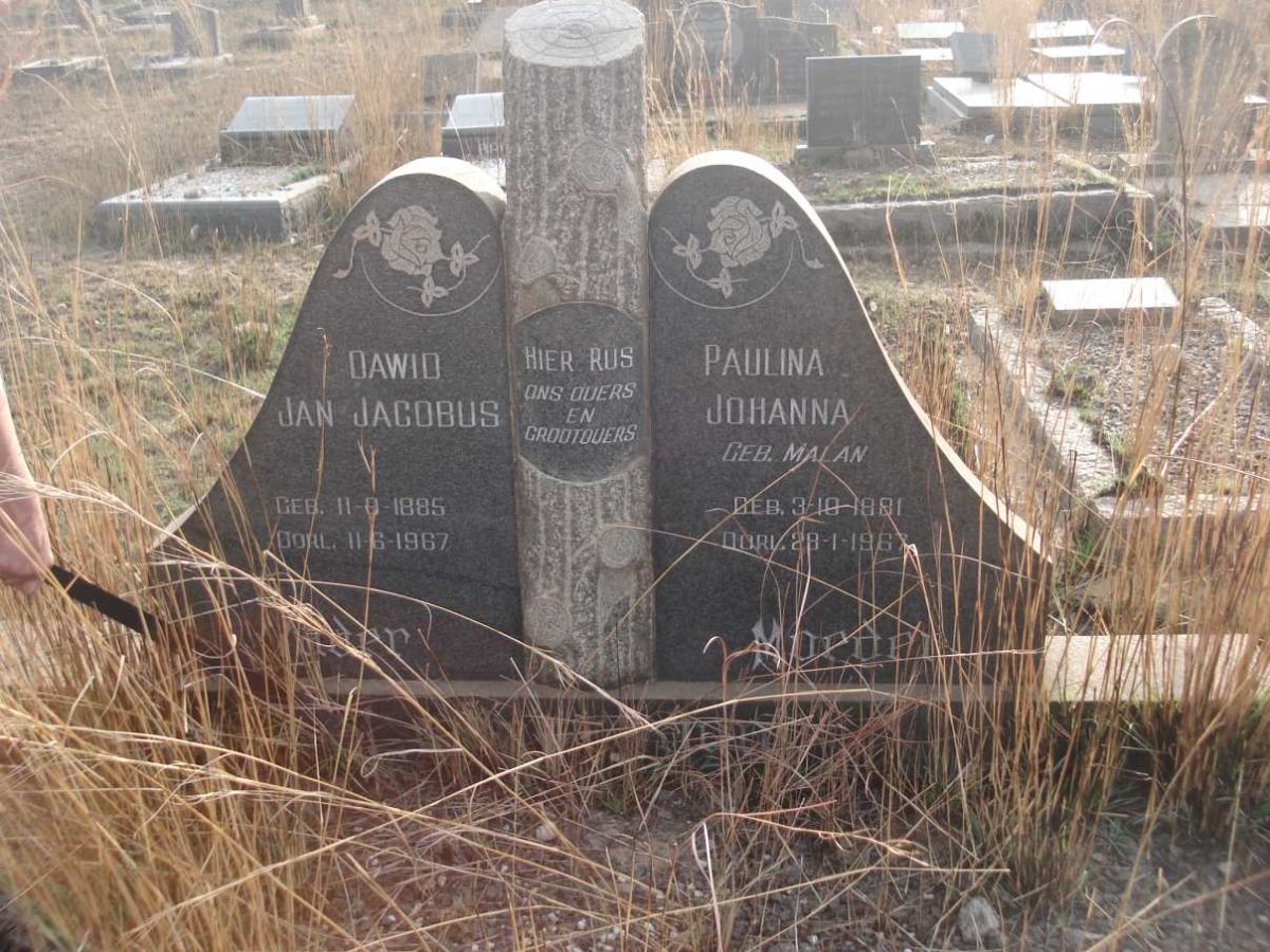 LABUSCHAGNE Dawid Jan Jacobus 1885-1967 &amp; Paulina Johanna MALAN 1881-1967