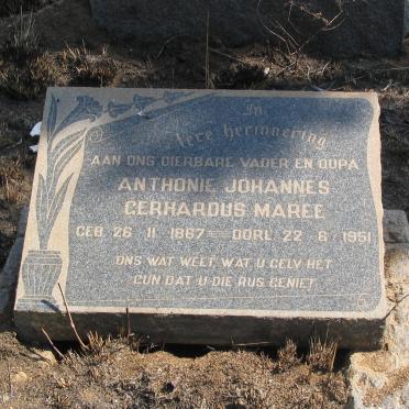 MAREE Anthonie Johannes Gerhardus 1887-1951 
