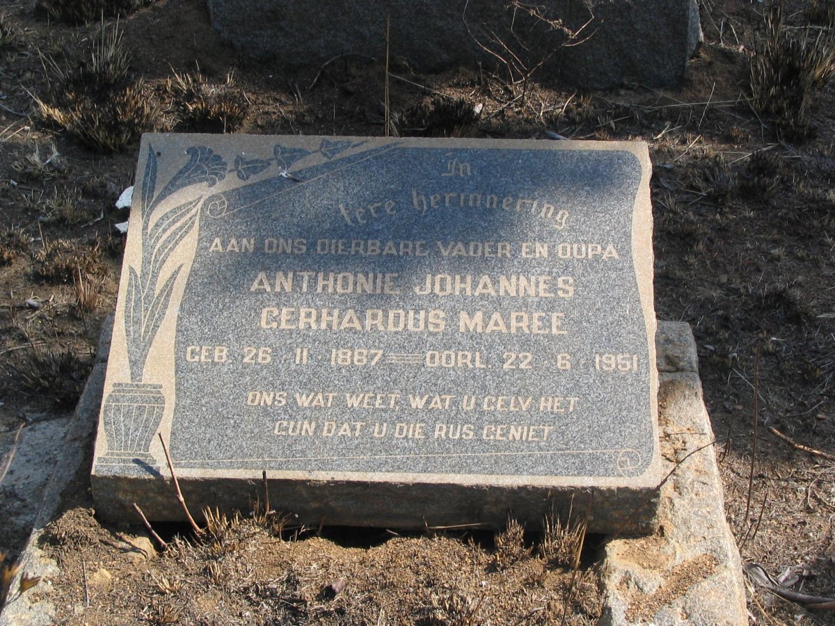 MAREE Anthonie Johannes Gerhardus 1887-1951 