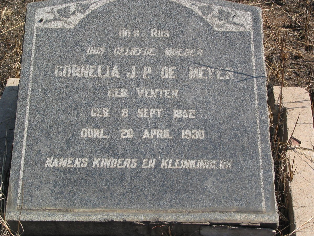 MEYER Cornelia J.P., de nee VENTER 1852-1930 