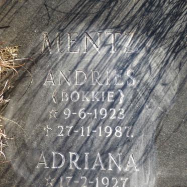 MENTZ Andries 1923-1987 & Adriana 1927-