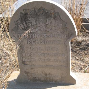 RENSBURG Martha S.J. van, nee NEL 1909-1960