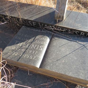 RENSBURG Theunis, Janse van 1937-1987 